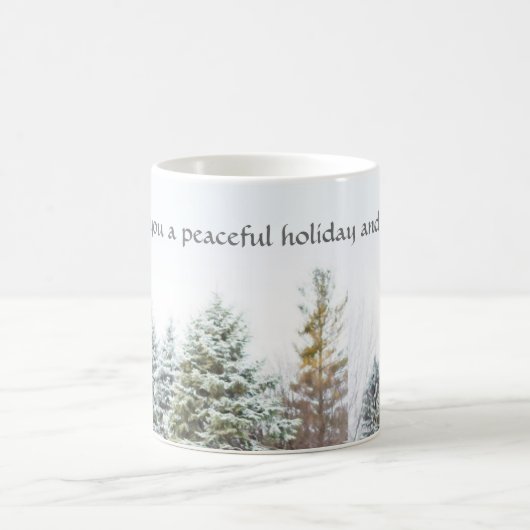 Friedlich Forest Winter Holiday Kaffee Tasse (Mittel)