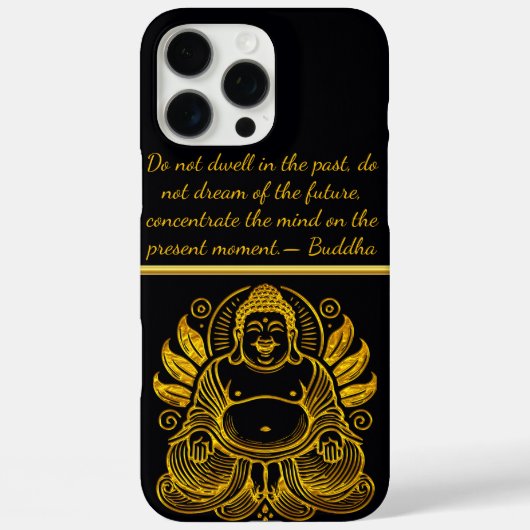 Friedlich Golden Buddha Case-Mate iPhone Hülle (Rückseite)
