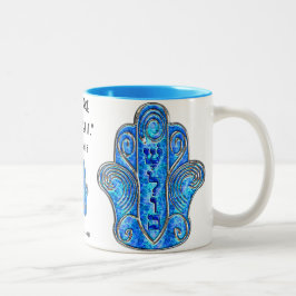 Friedlich Hamsa (Tasse) Zweifarbige Tasse