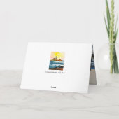 Friedlich Harbour-Szene - Happy Birthday Feiertagskarte (Rückseite)