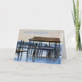 Friedlich Harbour-Szene - Happy Birthday Feiertagskarte