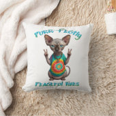 Friedlich Hippie Boho Kitten Vibes Kissen (Decke)