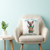Friedlich Hippie Boho Kitten Vibes Kissen (Stuhl )