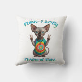 Friedlich Hippie Boho Kitten Vibes Kissen (Rückseite)