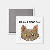 Friedlich: Katzengesicht Magnet (Vorderseite/Rückseite)