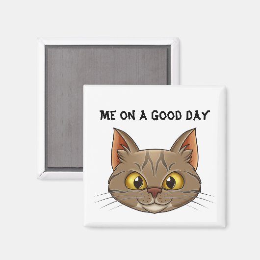 Friedlich: Katzengesicht Magnet (Vorderseite/Rückseite)