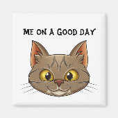 Friedlich: Katzengesicht Magnet (Vorne)