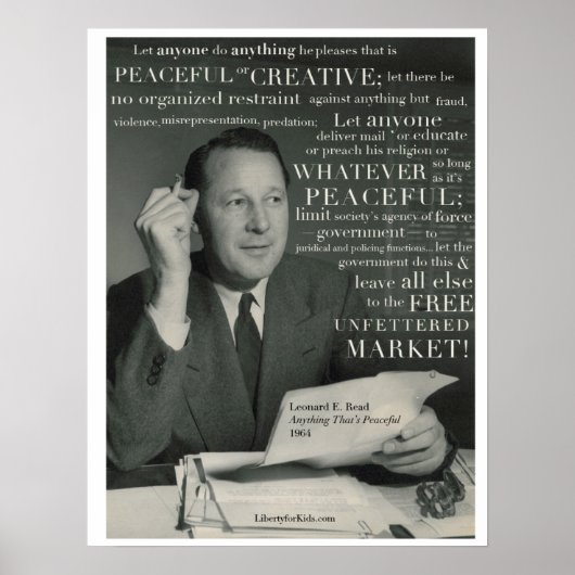 "Friedlich", L. E. Read Poster (Vorne)