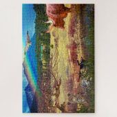 Friedlich Leopard Waterhole Animal Puzzle (Vertikal)