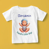 Friedlich Little Yogi Individuelle Name Baby T-shirt
