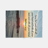 FRIEDLICH MATTHEW 22:37 SUNRISE SCRIPTURE DESIGN FLEECEDECKE (Vorderseite (Horizontal))