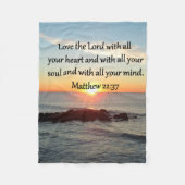 FRIEDLICH MATTHEW 22:37 SUNRISE SCRIPTURE DESIGN FLEECEDECKE (Vorderseite)