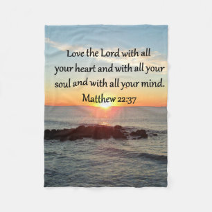FRIEDLICH MATTHEW 22:37 SUNRISE SCRIPTURE DESIGN FLEECEDECKE