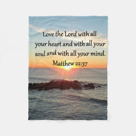FRIEDLICH MATTHEW 22:37 SUNRISE SCRIPTURE DESIGN FLEECEDECKE (Vorderseite)