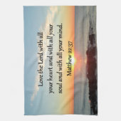 FRIEDLICH MATTHEW 22:37 SUNRISE SCRIPTURE DESIGN KÜCHENTUCH (Vertikal)