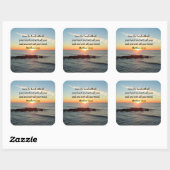 FRIEDLICH MATTHEW 22:37 SUNRISE SCRIPTURE DESIGN QUADRATISCHER AUFKLEBER (Blatt)