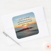 FRIEDLICH MATTHEW 22:37 SUNRISE SCRIPTURE DESIGN QUADRATISCHER AUFKLEBER (Umschlag)