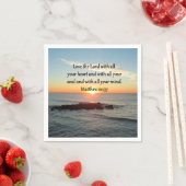 FRIEDLICH MATTHEW 22:37 SUNRISE SCRIPTURE DESIGN SERVIETTE (Beispiel)