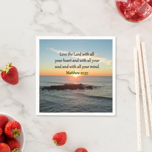 FRIEDLICH MATTHEW 22:37 SUNRISE SCRIPTURE DESIGN SERVIETTE (Beispiel)