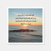 FRIEDLICH MATTHEW 22:37 SUNRISE SCRIPTURE DESIGN SERVIETTE (Vorderseite)