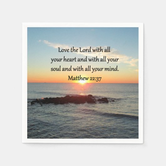 FRIEDLICH MATTHEW 22:37 SUNRISE SCRIPTURE DESIGN SERVIETTE (Vorderseite)