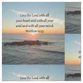 FRIEDLICH MATTHEW 22:37 SUNRISE SCRIPTURE DESIGN STOFF (Nahaufnahme)