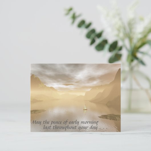 Friedlich morgens postkarte (Stehend Vorderseite)