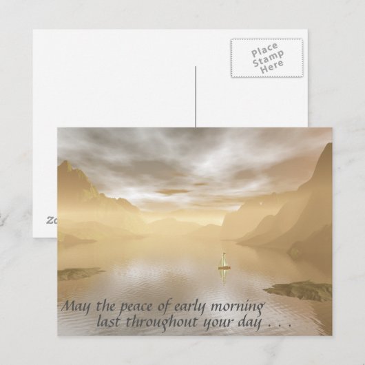 Friedlich morgens postkarte (Vorne/Hinten)