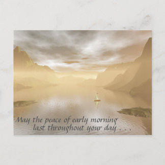 Friedlich morgens postkarte