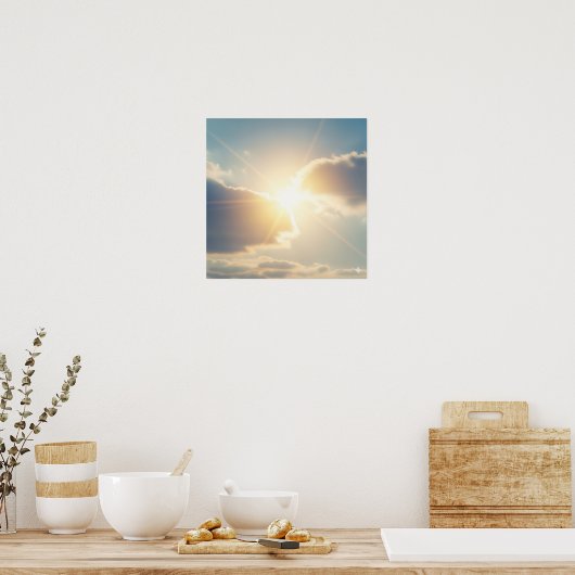 Friedlich Morgensonnengang Poster (Küche)