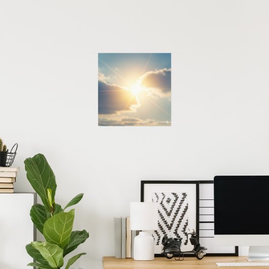 Friedlich Morgensonnengang Poster (Heimbüro)