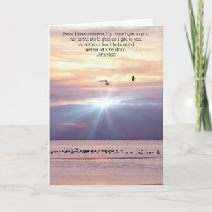 Friedlich Ocean Sunset Bible Card John 14:27 Karte