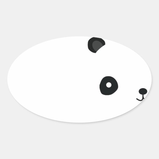 Friedlich Panda Ovaler Aufkleber (Vorderseite)