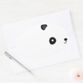 Friedlich Panda Ovaler Aufkleber (Umschlag)