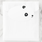 Friedlich Panda Ovaler Aufkleber (Tasche)