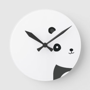 Friedlich Panda Runde Wanduhr