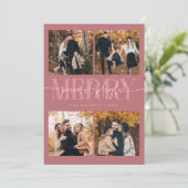 Friedlich Playful Merry Pink Weihnachten Multi Fot (Stehend Vorderseite)