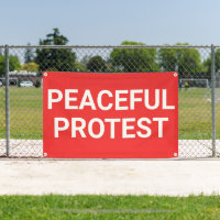 Friedlich Protestbanner