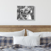 Friedlich Snow Leopard Leinwanddruck (Insitu (Schlafzimmer))