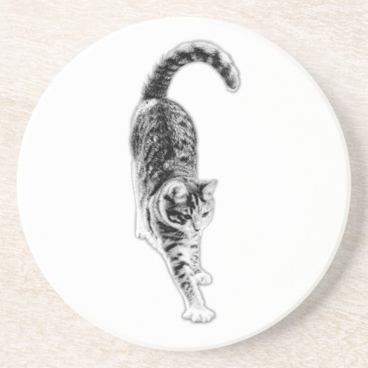 Friedlich Stretch Cat Untersetzer Set (Vorne)
