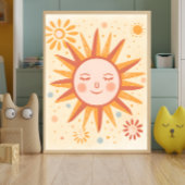Friedlich Sun Kinderzimmer Wall Art Poster