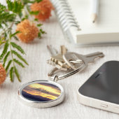 Friedlich Sunset | Benutzerdefinierter Text Schlüsselanhänger (Seite)