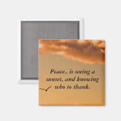 Friedlich Sunset Magnet (Vorderseite/Rückseite)