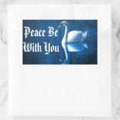 Friedlich Swan Rechteckiger Aufkleber (Tasche)