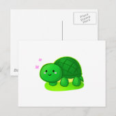 Friedlich Turtle Postkarte (Vorne/Hinten)