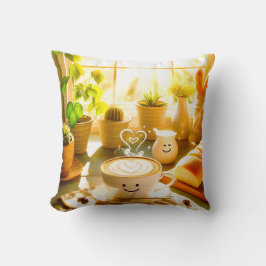 Friedlich und herzerwärmend Cappuccino Morgens Kissen