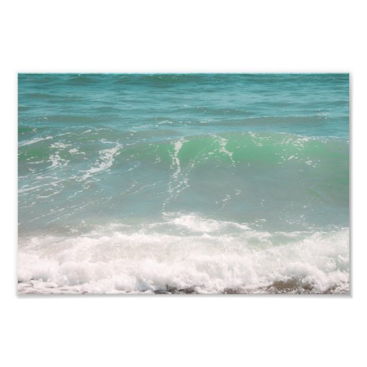 Friedlich Waves Blue Green Sea Beach Fotografie (Vorne)