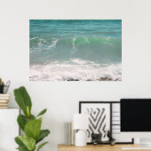 Friedlich Waves Blue Green Sea Beach Fotografie Poster (Heimbüro)