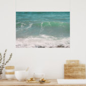 Friedlich Waves Blue Green Sea Beach Fotografie Poster (Küche)