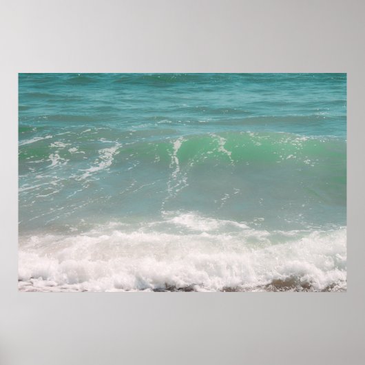 Friedlich Waves Blue Green Sea Beach Fotografie Poster (Vorne)